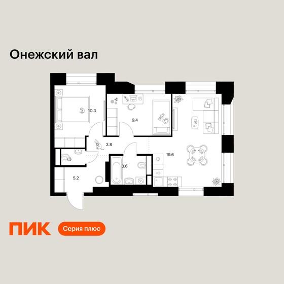 56,8 м², 2-комнатная квартира 25 000 000 ₽ - изображение 123