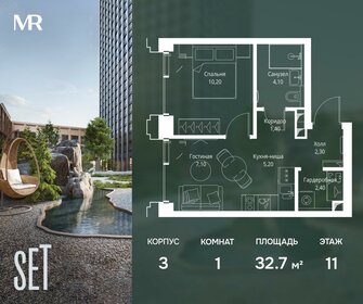 Квартира 32,7 м², 1-комнатная - изображение 1