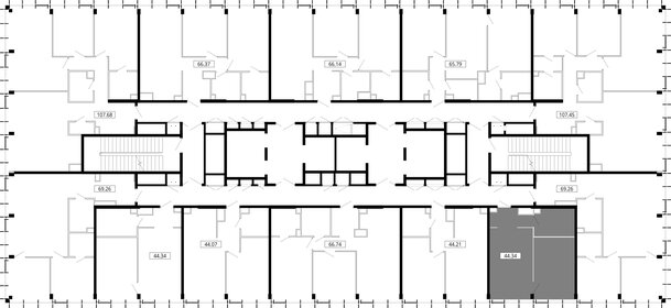 Квартира 44 м², 1-комнатная - изображение 3