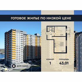 Квартира 43 м², 1-комнатная - изображение 1