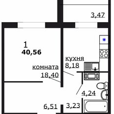 Квартира 40,6 м², 1-комнатная - изображение 2