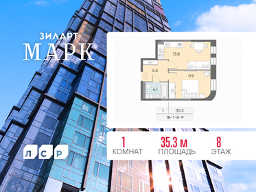 Квартира 35,3 м², 1-комнатная - изображение 1