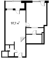 Квартира 97,7 м², 3-комнатные - изображение 1