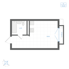 Квартира 24,5 м², студия - изображение 2