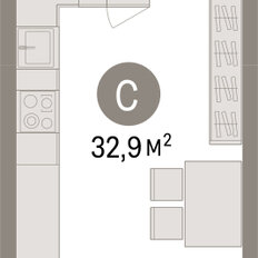 Квартира 32,9 м², студия - изображение 3