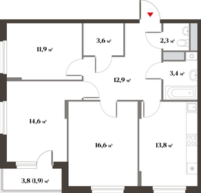 Квартира 80 м², 3-комнатная - изображение 1