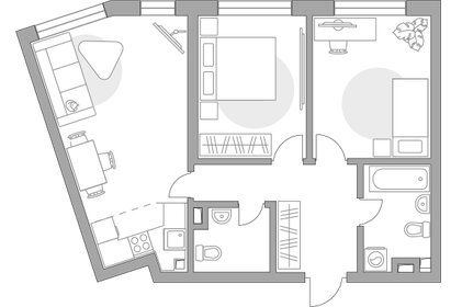 Квартира 64,1 м², 3-комнатная - изображение 1