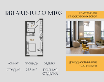 Квартира 25,5 м², студия - изображение 1
