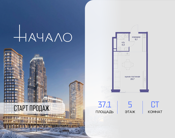 Квартира 37,1 м², студия - изображение 1
