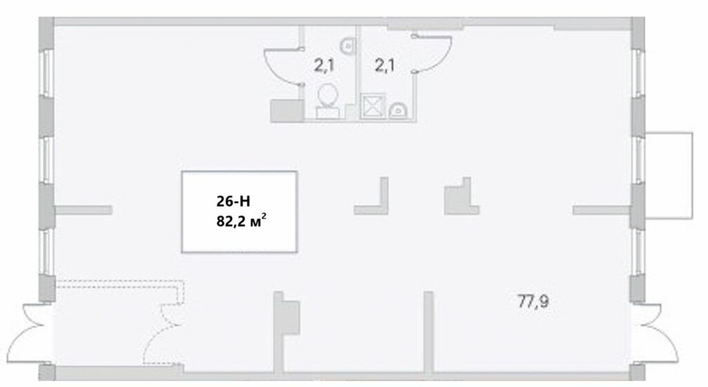 75 м², торговое помещение 65 925 ₽ в месяц - изображение 59