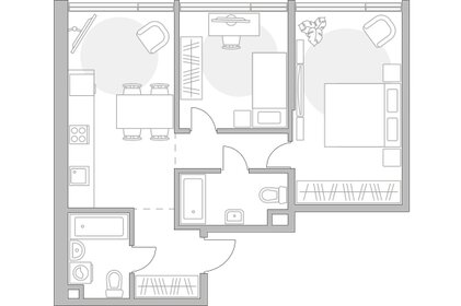 Квартира 59,1 м², 2-комнатная - изображение 1