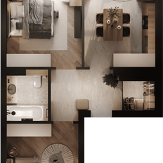 Квартира 57,8 м², 2-комнатная - изображение 2
