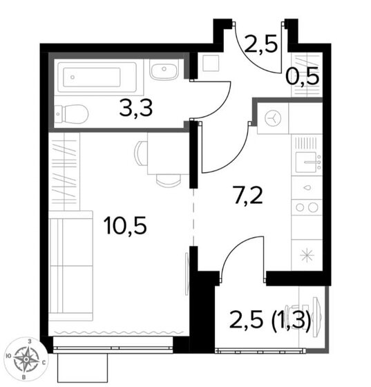 23,4 м², квартира-студия 12 000 000 ₽ - изображение 52