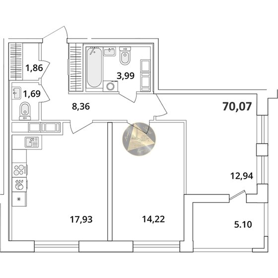 91,5 м², 3-комнатная квартира 22 700 000 ₽ - изображение 97