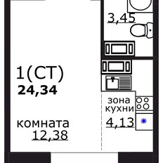 Квартира 24,3 м², студия - изображение 2