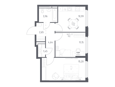 Квартира 50 м², 2-комнатная - изображение 1