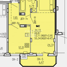Квартира 52,1 м², 1-комнатная - изображение 3