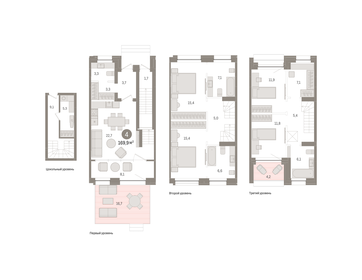 Квартира 169,9 м², 4-комнатная - изображение 1