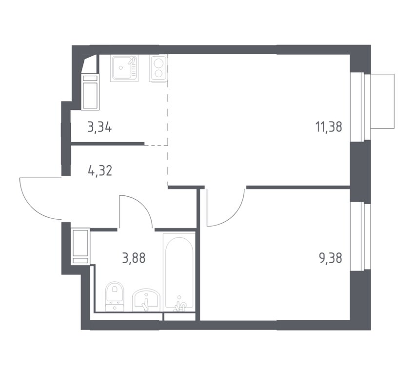 Варианты планировок ЖК «Пятницкие Луга» - планировка 7