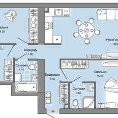 Квартира 82 м², 3-комнатная - изображение 2