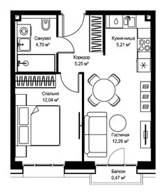 Квартира 39,9 м², 1-комнатная - изображение 2