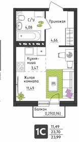 Квартира 24 м², студия - изображение 1