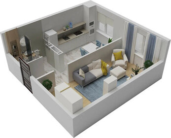 Квартира 36,6 м², 1-комнатная - изображение 3