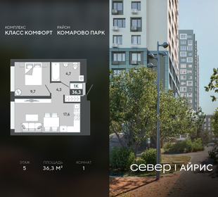 Квартира 36,3 м², 1-комнатная - изображение 1