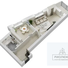 Квартира 39,3 м², 1-комнатная - изображение 1