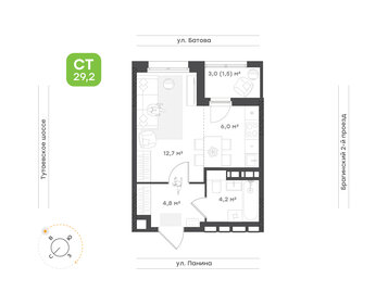 Квартира 29,2 м², 1-комнатная - изображение 1