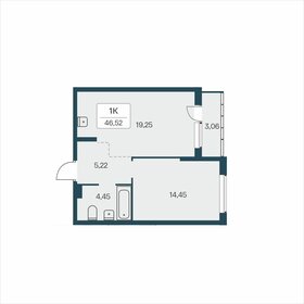 Квартира 46,5 м², 1-комнатная - изображение 1
