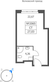 Квартира 27 м², студия - изображение 1