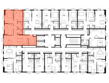 Квартира 83,7 м², 3-комнатная - изображение 2