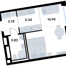 Квартира 29,9 м², студия - изображение 2
