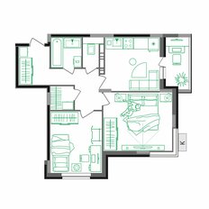 Квартира 61,7 м², 2-комнатная - изображение 4