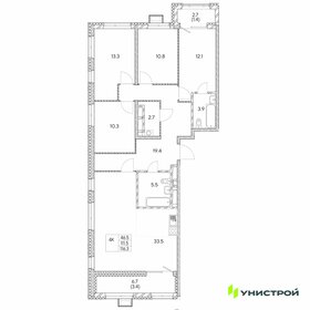 Квартира 116,3 м², 4-комнатная - изображение 1