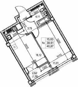 Квартира 40,8 м², 1-комнатная - изображение 1