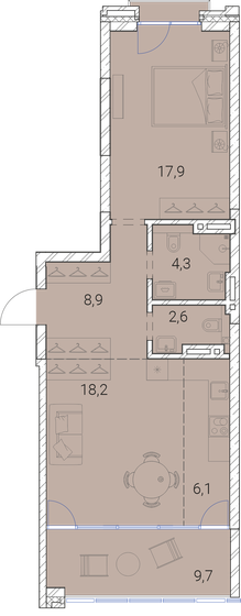 62 м², 2-комнатная квартира 13 300 000 ₽ - изображение 86