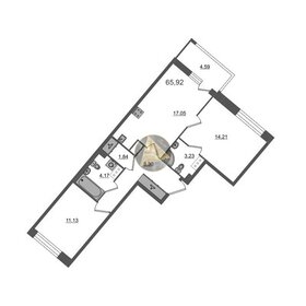 Квартира 65,9 м², 2-комнатная - изображение 1