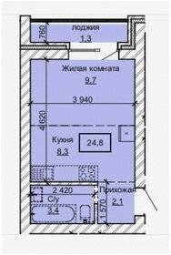 Квартира 24,8 м², студия - изображение 1