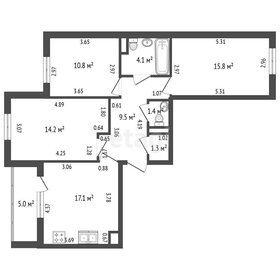 Квартира 74,2 м², 3-комнатная - изображение 1
