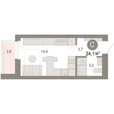 Квартира 24,1 м², студия - изображение 4