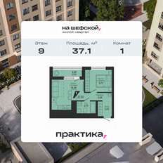 Квартира 37,1 м², 1-комнатная - изображение 4
