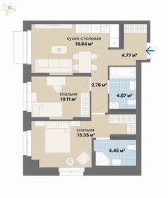 Квартира 59 м², 2-комнатная - изображение 1