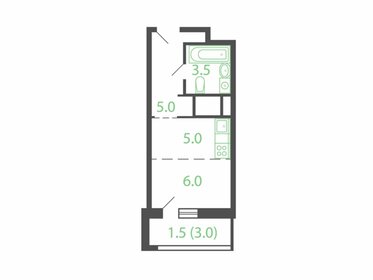 Квартира 20,9 м², студия - изображение 1