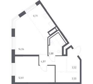 Квартира 49,2 м², 1-комнатная - изображение 1