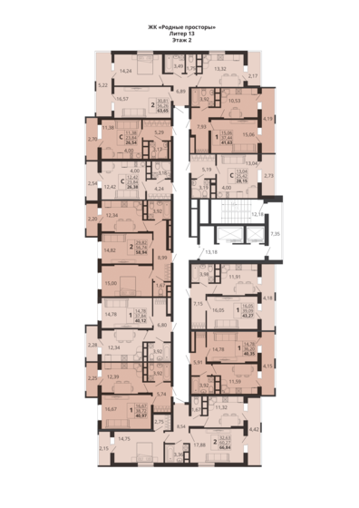 40 м², 1-комнатная квартира 4 700 000 ₽ - изображение 67