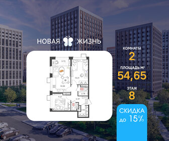 Квартира 54,7 м², 2-комнатная - изображение 1