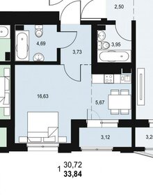 Квартира 34,8 м², 1-комнатная - изображение 1