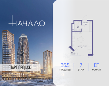 Квартира 36,5 м², студия - изображение 1